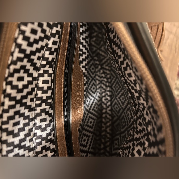 Ampere Creations Tan Leather Shoulder Bag with Tassel - Picture 8 of 8